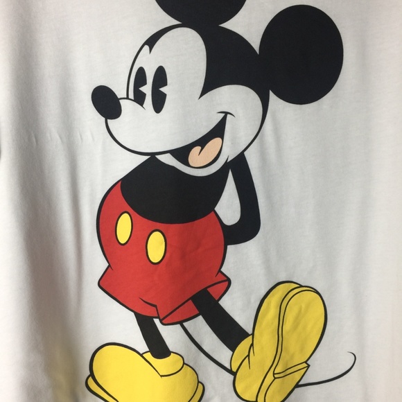 Disney White Mickey Mouse Short Sleeve Shirt - Picture 3 of 5